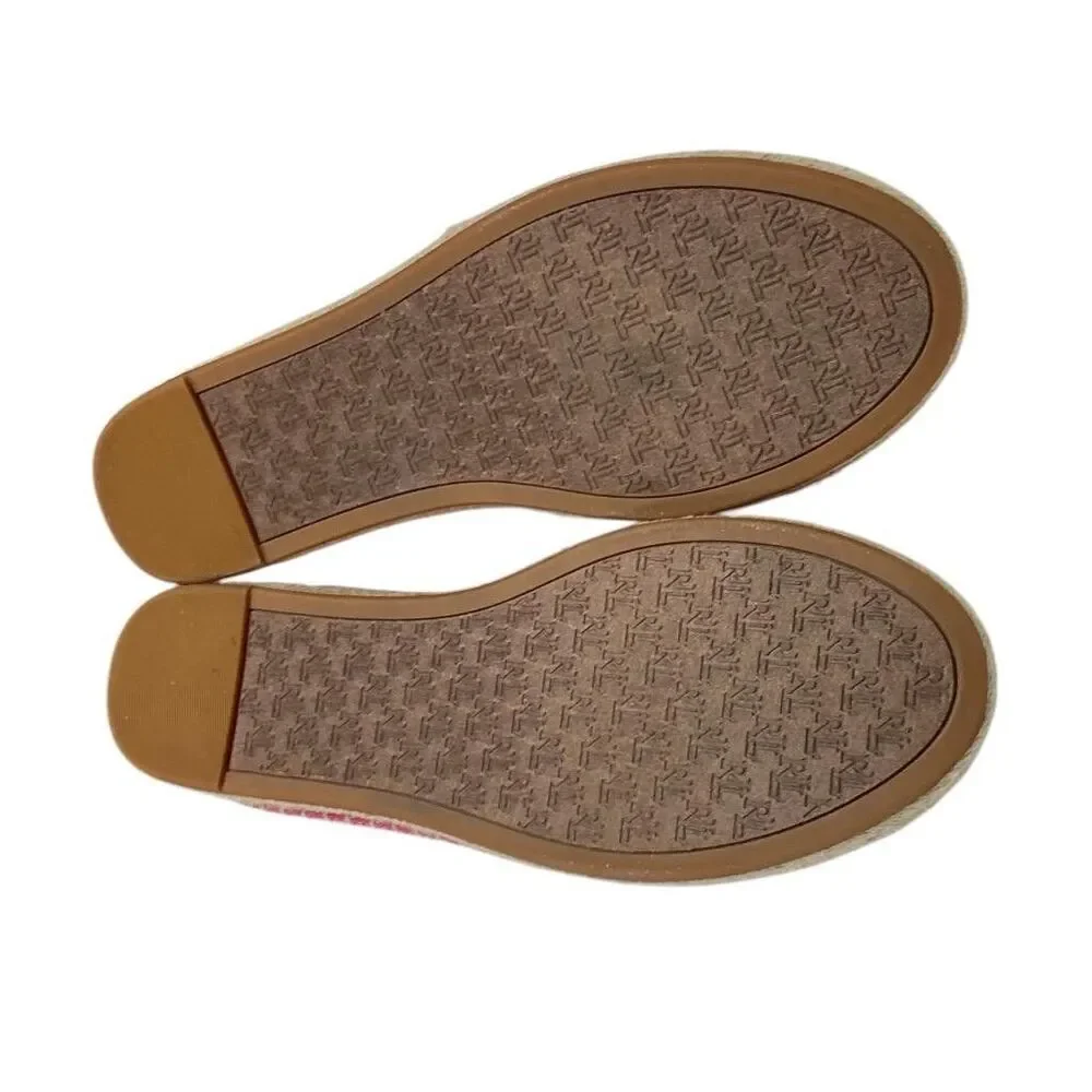 Lauren Ralph Lauren Shoes Women 10 Pink Canvas Caylee Espadrille Slip On Vegan